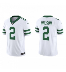 Men's Nike New York Jets #2 Zach Wilson White 2023 F.U.S.E. Vapor Limited Throwback Stitched Football Jersey Men's Nike New York Jets #2 Zach Wilson White 2023 F.U.S.E. Vapor Limited Throwback Stitched Football Jersey