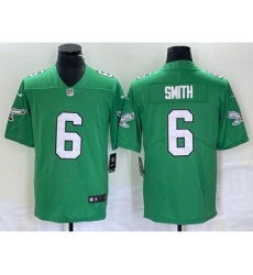 Men's Nike Philadelphia Eagles #6 DeVonta Smith Green 2023 Vapor Limited Throwback Jersey