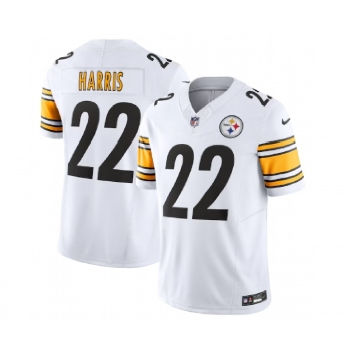 Men's Nike Pittsburgh Steelers #22 Najee Harris White 2023 F.U.S.E. Vapor Untouchable Limited Football Stitched Jersey