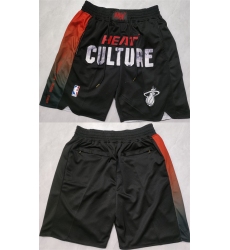 Men's Miami Heat Black City Edition Shorts (Run Small)