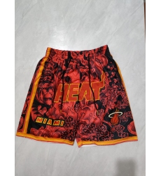 Men's Miami Heat Red pocket Shorts