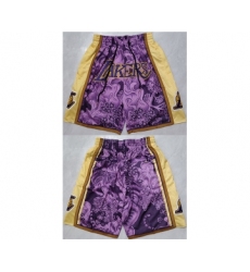 Men's Los Angeles Lakers Purple Yellow Shorts