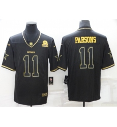 Men's Dallas Cowboys #11 Micah Parsons Black Gold  Limited Player Jersey