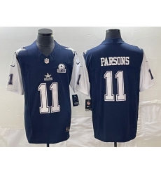Men's Nike Dallas Cowboys #11 Micah Parsons Navy 2023 F.U.S.E. Vapor Limited Stitched Football Jersey