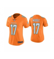 Women's Nike Miami Dolphins #17 Jaylen Waddle Orange Vapor Untouchable Stitched Jersey