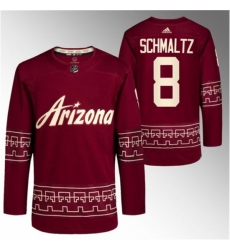 Men's Arizona Coyotes #8 Nick Schmaltz Garnet Alternate Pro Jersey