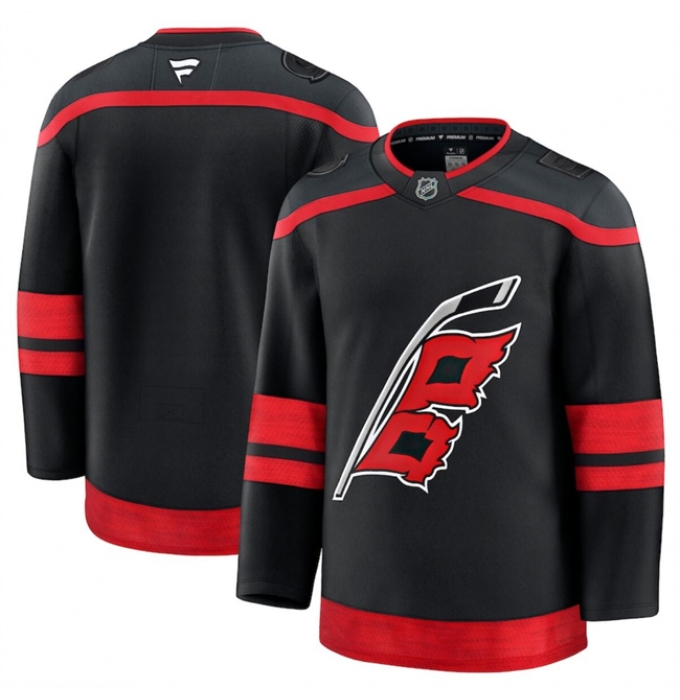 Men's Carolina Hurricanes Blank Black 2024-25 Home Stitched Hockey Jersey