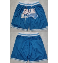 Men's Movie Perc Blue Stitched Ocet Hip Hop Party Workout Streetball Shorts (Run Small)