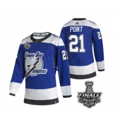 Men's Adidas Lightning #21 Brayden Point Blue Authentic 2021 Stanley Cup Jersey