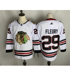 Men's Chicago Blackhawks #29 Marc-André Fleury Fanatics Branded White Home Premier Breakaway Player Jersey