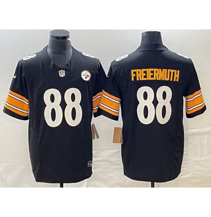 Men's Nike Pittsburgh Steelers #88 Pat Freiermuth Black 2023 F.U.S.E. Vapor Untouchable Limited Stitched Jersey