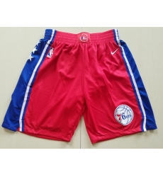 Men's Philadelphia 76ers Red NBA Shorts (Run Smaller)