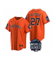 Men's Houston Astros #27 Jose Altuve 2021 Orange World Series Cool Base Stitched Baseball Jersey