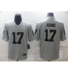 Men's Nike Oakland Raiders #17 Davante Adams Grey Vapor Limited Stitched Jersey