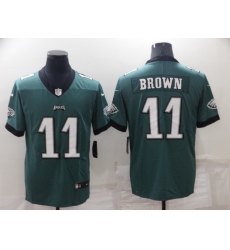 Men's Philadelphia Eagles #11 A. J. Brown Green Vapor Untouchable Limited Jersey