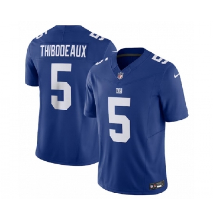 Men's Nike New York Giants #5 Kayvon Thibodeaux Blue 2023 F.U.S.E. Vapor Untouchable Limited Stitched Jersey