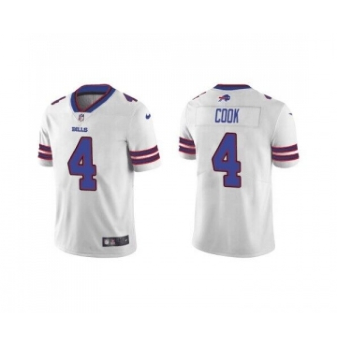 Men's Nike Buffalo Bills #4 James Cook White Vapor Untouchable Limited Stitched Jersey