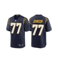 Men's Los Angeles Chargers #77 Zion Johnson Navy Limited Stitched Jersey