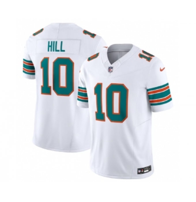 Men's Nike Miami Dolphins #10 Tyreek Hill White 2023 F.U.S.E Alternate Vapor Limited Football Stitched Jersey