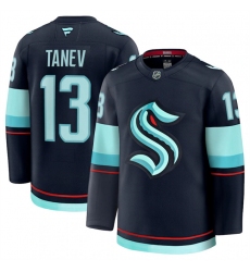 Men's Seattle Kraken #13 Brandon Tanev Navy 2024-25 Home Stitched Hockey Jersey