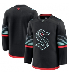 Men's Seattle Kraken Blank Black Alternate Stitched Hockey Jersey