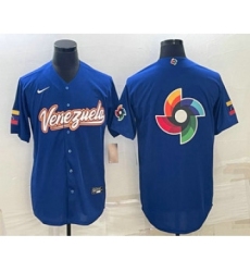 Men's Venezuela Baseball 2023 Royal World Big Logo Classic Stitched Jersey