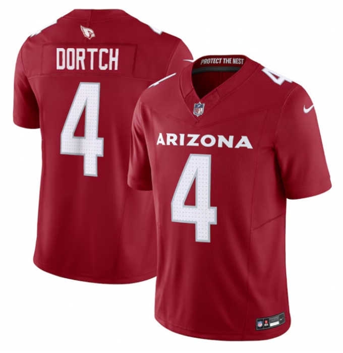 Men's Arizona Cardinals #4 Greg Dortch Red 2024 F.U.S.E. Vapor Untouchable Limited Stitched Football Jersey