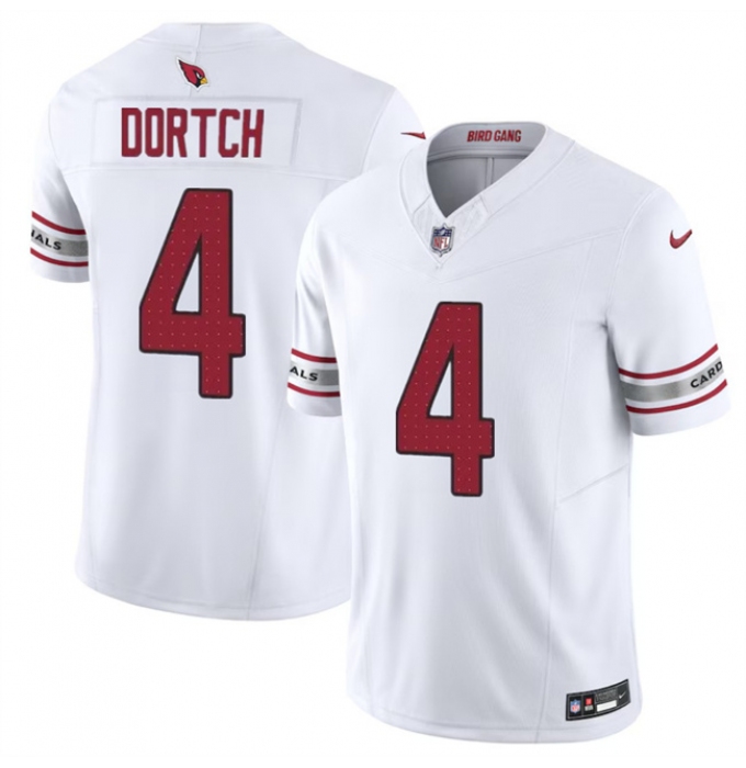 Men's Arizona Cardinals #4 Greg Dortch White 2024 F.U.S.E. Vapor Untouchable Limited Stitched Football Jersey