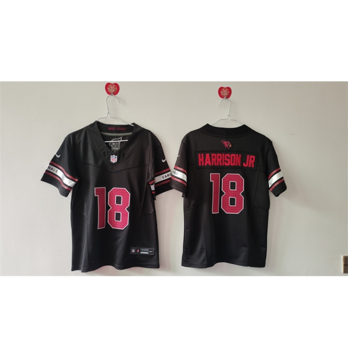 Youth Arizona Cardinals #18 Marvin Harrison Jr Black 2024 Draft F.U.S.E Vapor Untouchable Limited Stitched Football Jersey