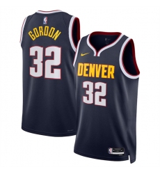 Men's Denver Nuggets #32 Aaron Gordon Navy 2024 Icon Edition Stitched Basketball Jersey