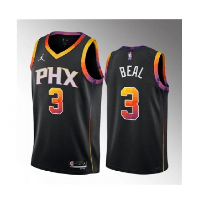 Men's Phoenix Suns #3 Bradley Beal Black 2022-23 Statement Edition Stitched Basketball Jersey