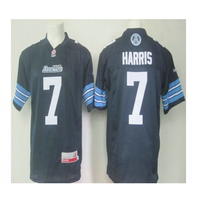 CFL Toronto Argonauts #7 Trevor Harris Navy Blue Jersey