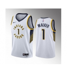 Men's Indiana Pacers #1 Jarace Walker White 2023 Draft Association Edition Stitched Basketball Jersey