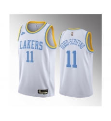 Men's Los Angeles Lakers #11 Jalen Hood-Schifino White 2023 Draft Classic Edition Stitched Basketball Jersey