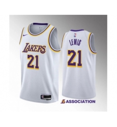 Men's Los Angeles Lakers #21 Maxwell Lewis White 2023 Draft Association Edition Stitched Basketball Jersey1