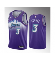 Men's Utah Jazz #3 Keyonte George Purple 2023 Draft Classic Edition Stitched Basketball Jersey