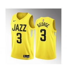 Men's Utah Jazz #3 Keyonte George Yellow 2023 Draft Association Edition Stitched Basketball Jersey