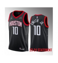 Men's Houston Rockets #10 Jabari Smith Jr. Black 2023 Statement Edition Stitched Basketball Jersey