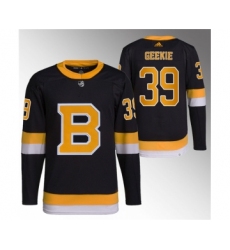 Men's Boston Bruins #39 Morgan Geekie Black Home Breakaway Stitched Jersey