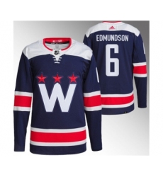 Men's Washington Capitals #6 Joel Edmundson Navy Stitched Jersey