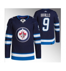 Men's Winnipeg Jets #9 Alex Iafallo Navy Stitched Jersey