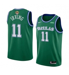 Men's Dallas Mavericks #11 Kyrie Irving Green 2024 Finals Classic Edition Stitched Basketball Jersey