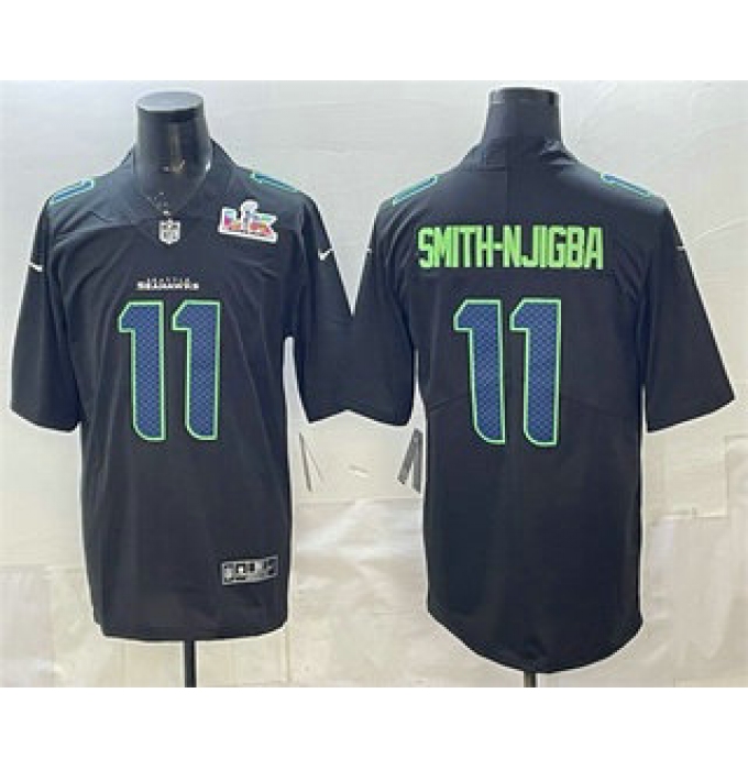 Men's Seattle Seahawks #11 Jaxon Smith-Njigba Limited Black Super Bowl LX Fashion Vapor Jersey