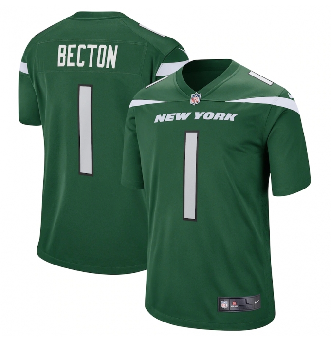 Men's New York Jets #1 Mekhi Becton Nike Gotham Green 2020 NFL Draft First Round Pick Game Jersey.webp
