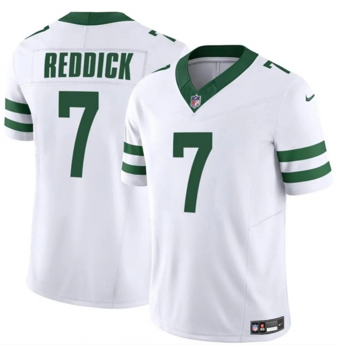 Men's New York Jets #7 Haason Reddick White 2024 F.U.S.E. Vapor Limited Football Stitched Jersey