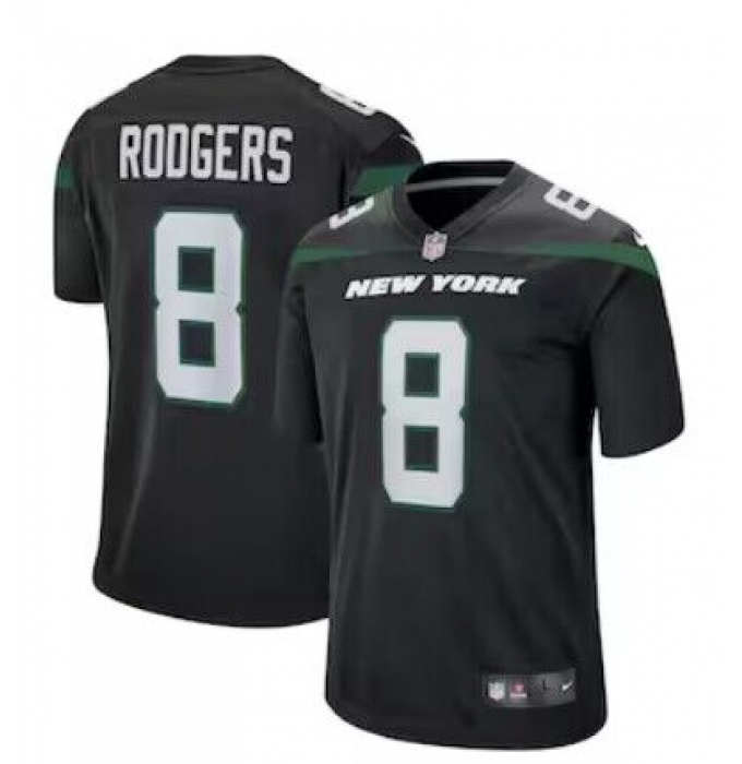 Men's New York Jets #8 Aaron Rodgers Black 2023 Vapor Untouchable Stitched Nike Limited Jersey