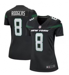 Women's New York Jets #8 Aaron Rodgers Black 2023 Vapor Untouchable Stitched Nike Limited Jersey