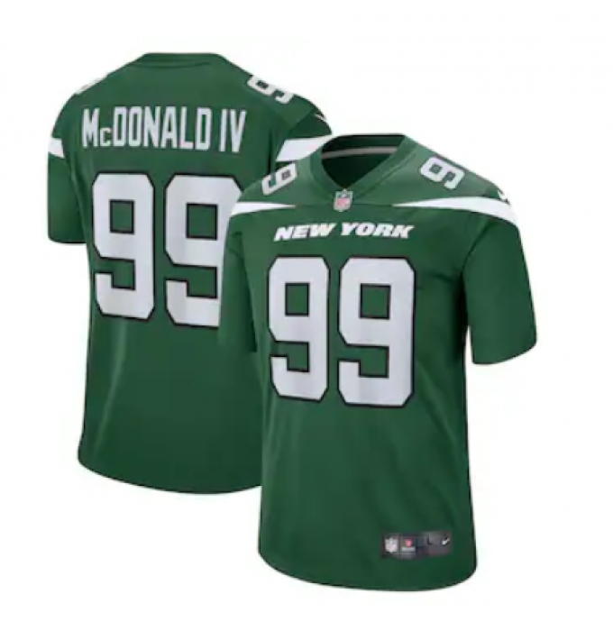 Men's Nike New York Jets #99 Will McDonald IV Gotham Green 2023 NFL Draft First Round Pick Jersey