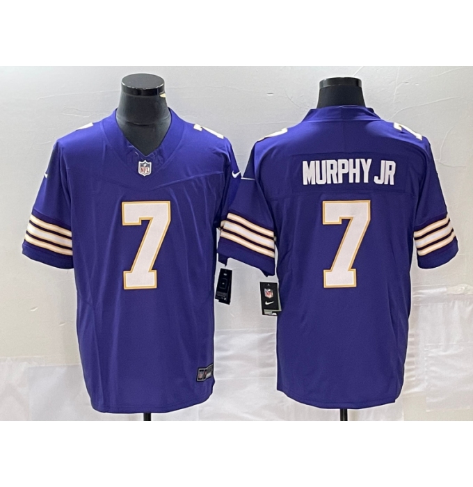 Men's Nike Minnesota Vikings #7 Byron Murphy Jr. Purple 2023 F.U.S.E. Vapor Limited Throwback Stitched Jersey