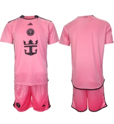 Men's Inter Miami CF Blank 2024-25 Pink Home Soccer Jersey Suit